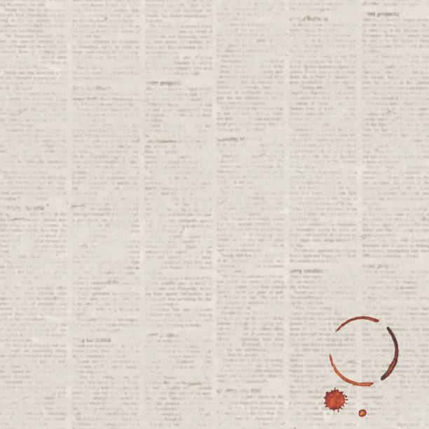 istock Vintage grunge newspaper texture background with coffee cup trace 930785632