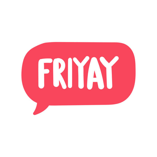 illustrazioni stock, clip art, cartoni animati e icone di tendenza di friyay. icona vettoriale, illustrazione del badge su sfondo bianco. - friday