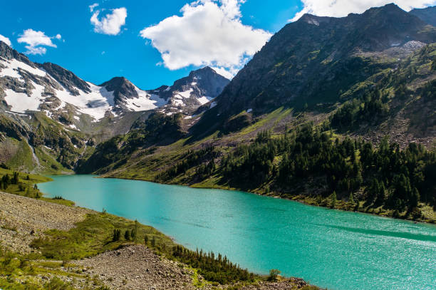 istock Beautiful mountain lake with turquoise Multinskoe 930789470
