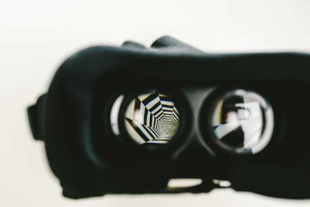 istock Close-Up Of Virtual Reality Simulator Against White Background 930792144