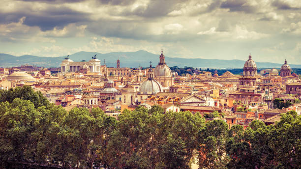 istock Aerial panoramic view of Rome in summer, Italy 930804874