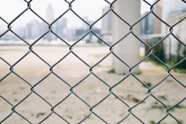 istock Wire fence with Hong kong cityspace 930821128