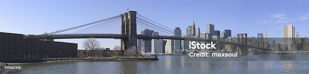 Panorama del puente de Brooklyn - Foto de stock de Aire libre libre de derechos