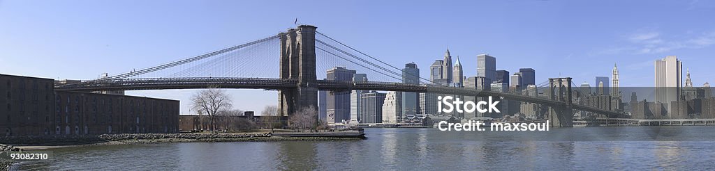 Panorama de Ponte de Brooklyn - Royalty-free Ao Ar Livre Foto de stock