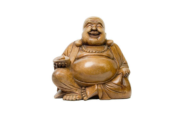 istock Wooden Happy Buddha 93082360
