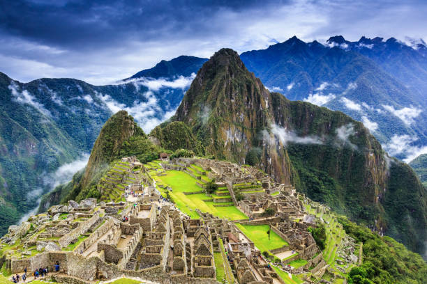 Machu Picchu, Peru. Machu Picchu, Peru. UNESCO World Heritage Site. One of the New Seven Wonders of the World peru photos stock pictures, royalty-free photos & images
