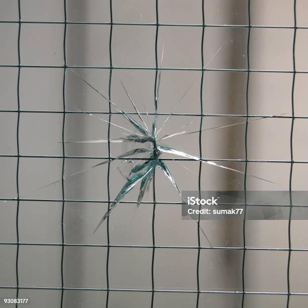 Hit Window Stock Photo - Download Image Now - Wire, Shattered Glass, Glass - Material