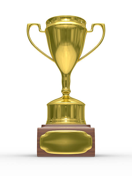 istock Gold cup of winner on white background. Isolated 3D  image. 93083789
