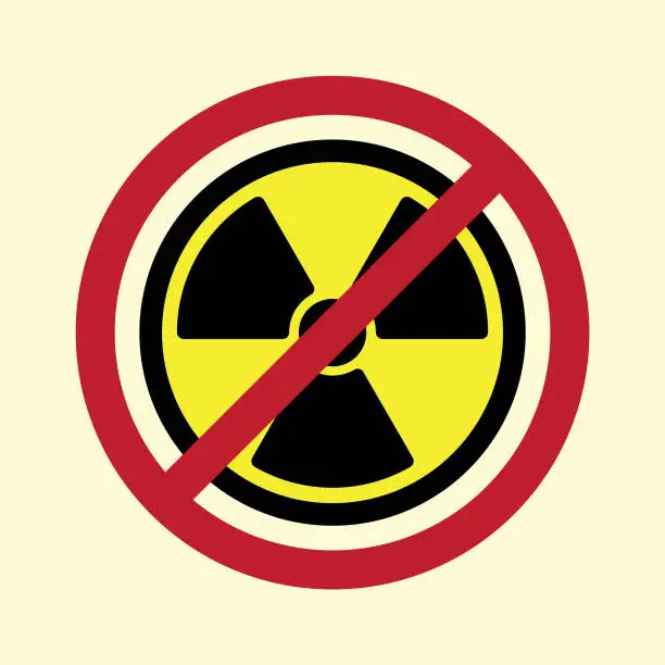 Vector illustration of No nukes