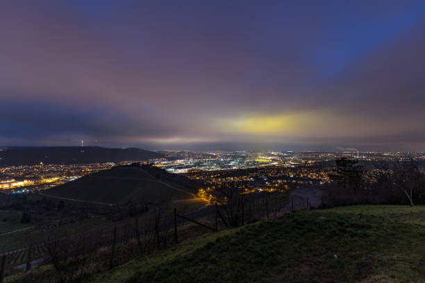 istock Stutgart in Germany from the Wuerttemberg at night 930848296