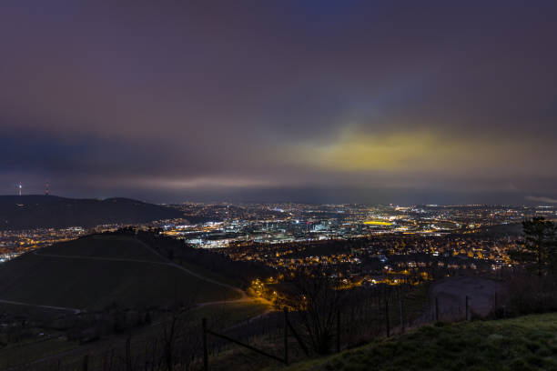 istock Stutgart in Germany from the Wuerttemberg at night 930848440