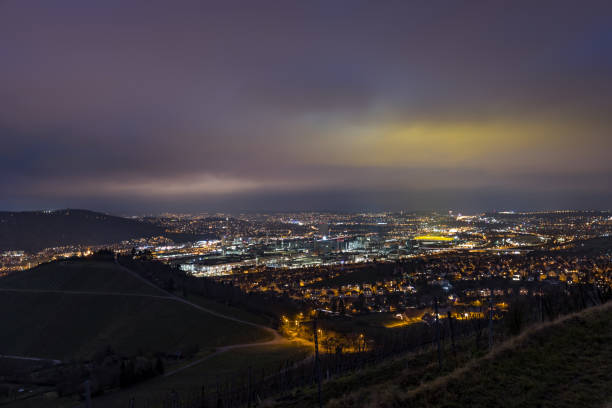 istock Stutgart in Germany from the Wuerttemberg at night 930848602