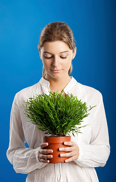 istock Woman with a Plant 93084923
