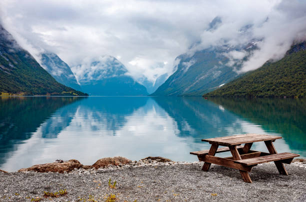 istock lovatnet lake Beautiful Nature Norway. 930852754