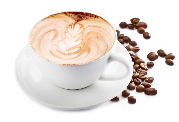istock Cup of cappuccino coffee and coffee beans. 930858488