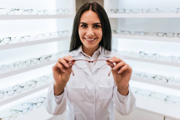 Female doctor in ophthalmology clinic