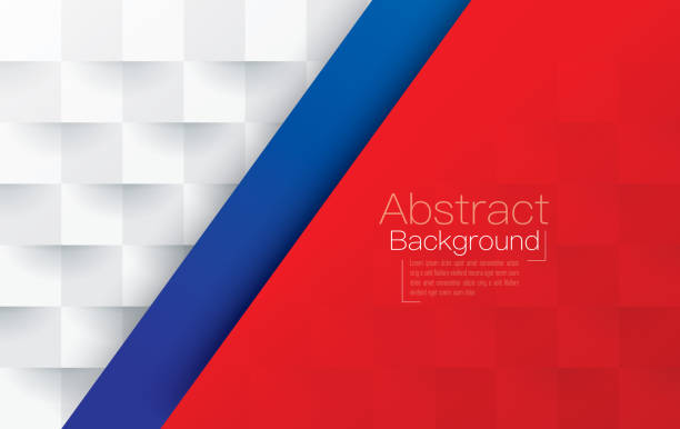 ilustrações de stock, clip art, desenhos animados e ícones de red, white and blue abstract background vector. - backgrounds wall white red