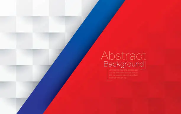 Vector illustration of Red, white and blue abstract background vector.