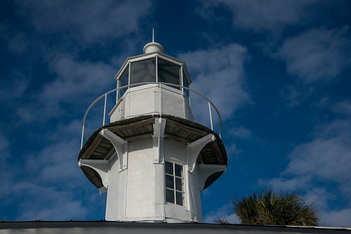 The old lighthouse for Cedar Key, Florida, located on Seahorse Key