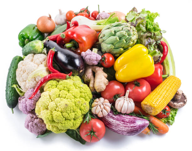 istock Group of colorful vegetables on white background. 930868288