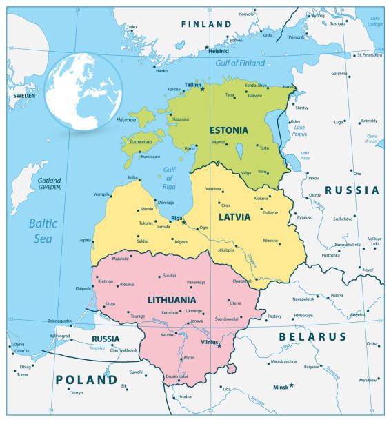 istock Political Map of the Baltic States 930876150