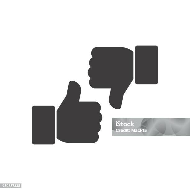 Thumbs Up And Thumbs Down Vector Icon Stock Illustration - Download Image Now - Thumbs Up, Icon Symbol, Thumbs Down