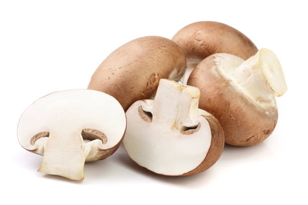 istock Royal Brown champignon with half isolated on white background 930889402