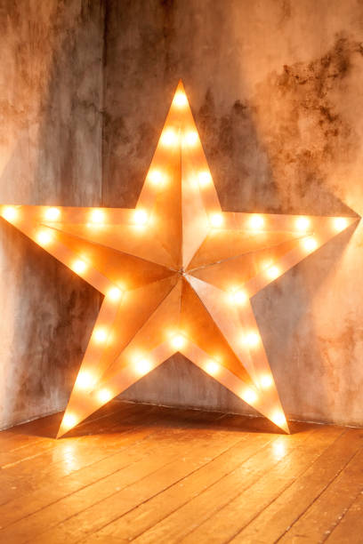 istock Warm Background with Empty Wooden Floor and Star 930890274