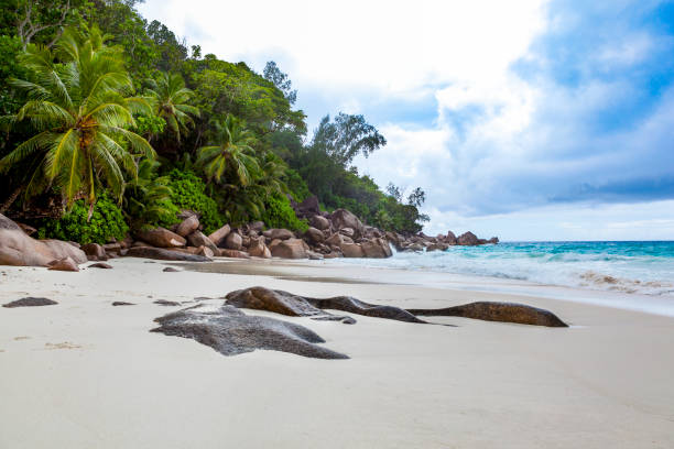 istock anse georgette beach on praslin island, seychelles 930893488