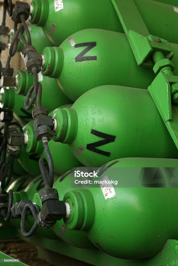 Stickstoff-Tank - Lizenzfrei Aluminium Stock-Foto