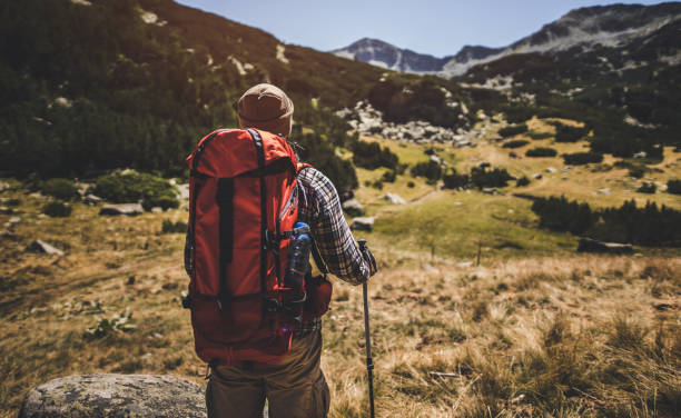 istock Hiking in the mountains alone 930909974