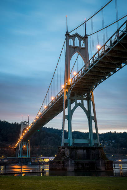 istock St Johns Bridge in Portland Oregon at Sunset 930910136