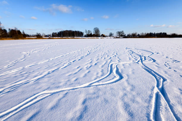 istock snowy winter road covered in deep snow 930910580