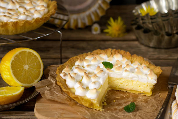 istock Sweet lemon meringue pie for dessert 930910842
