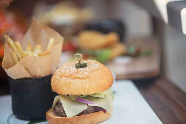 istock Burger with french fries 930910890
