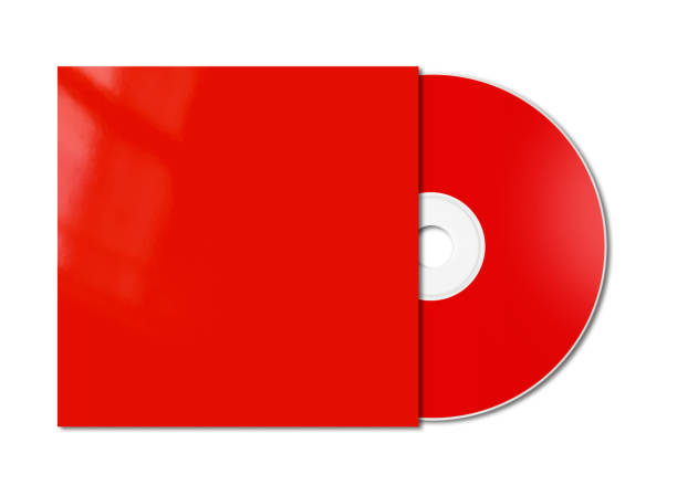 istock Red CD - DVD mockup template isolated on white 930918790