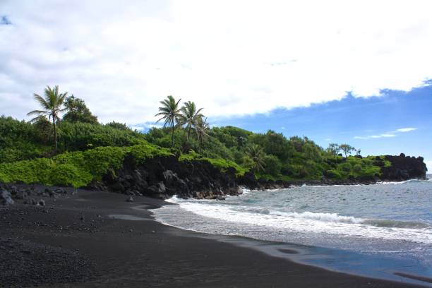 istock Maui Hawaii black sand beach 930929376