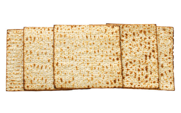 passover background with matzoh isolated on white. - passover seder judaism afikoman imagens e fotografias de stock