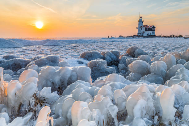 istock Winter Landscape at Paard van Marken Holland 930951262