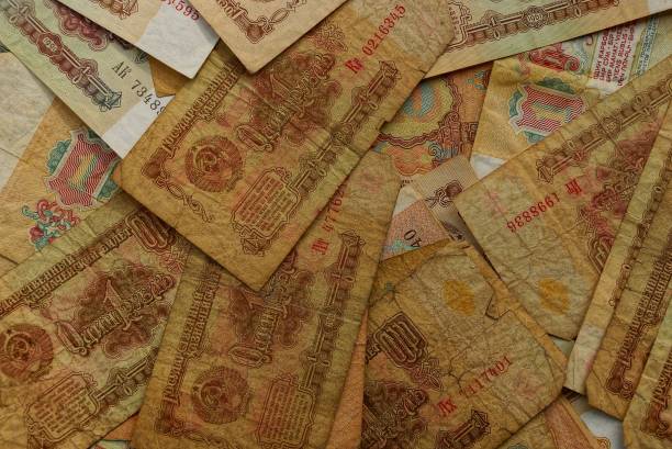 istock texture of old yellow soviet money bills 930954966
