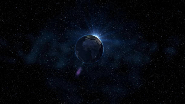 istock 3D Rendering World Globe from Space. Blue Sunrise View From Space. Showing Night Sky With Stars and Nebula. Elements of this image furnished by NASA. 930970194