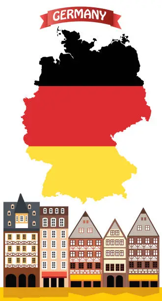 Vector illustration of Germany mAP