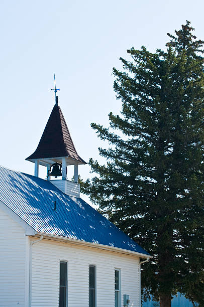 istock Small church with bell steeple 93099153