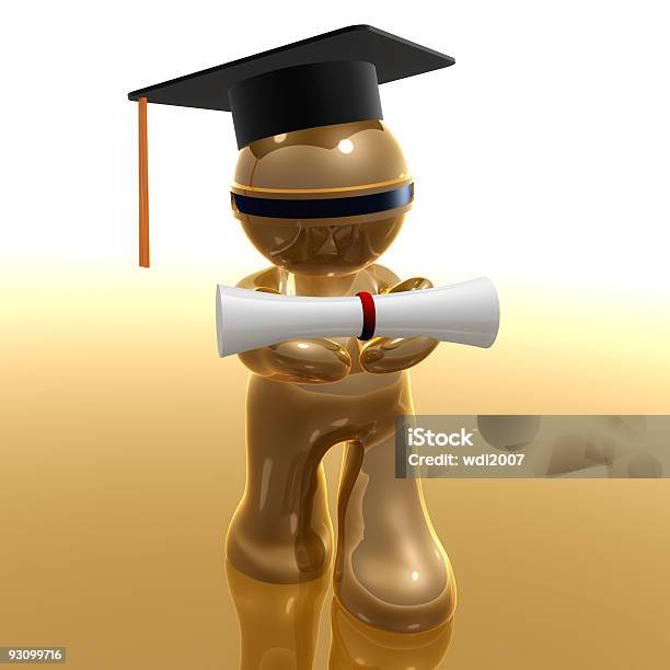 3d Little Icon Holding Graduation Certificate Stock Photo - Download Image  Now - Certificate, Color Image, Education - iStock