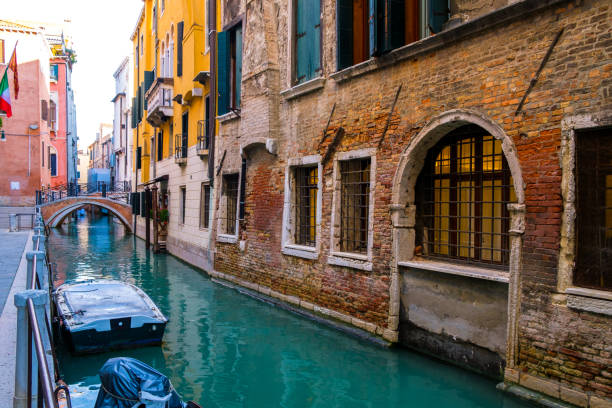 istock Venice cityscape, narrow water canal 930999778