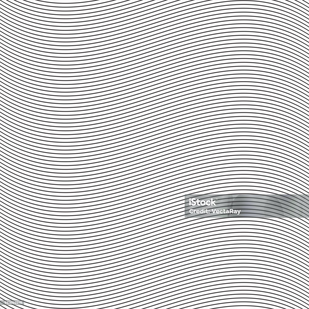 Seamless pinstripe wave pattern for packaging, label or other design applications. Pattern stock vector