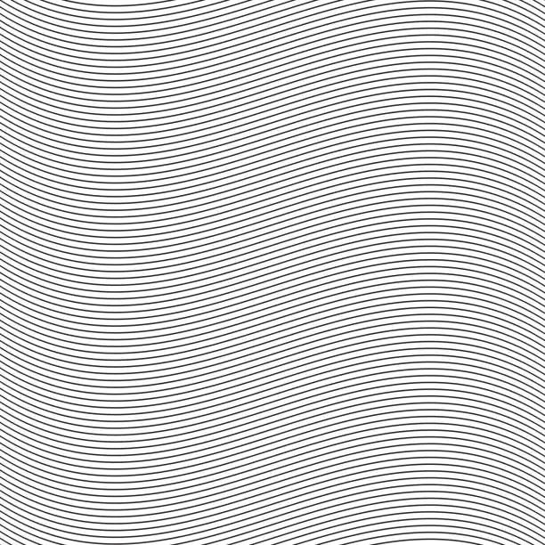Vector illustration of Seamless pinstripe wave pattern for packaging, label or other design applications.