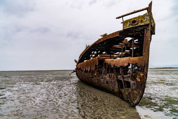istock Old rusty ship wreck, Janie Seddon, Mokueka, Nelson NZ 931003962