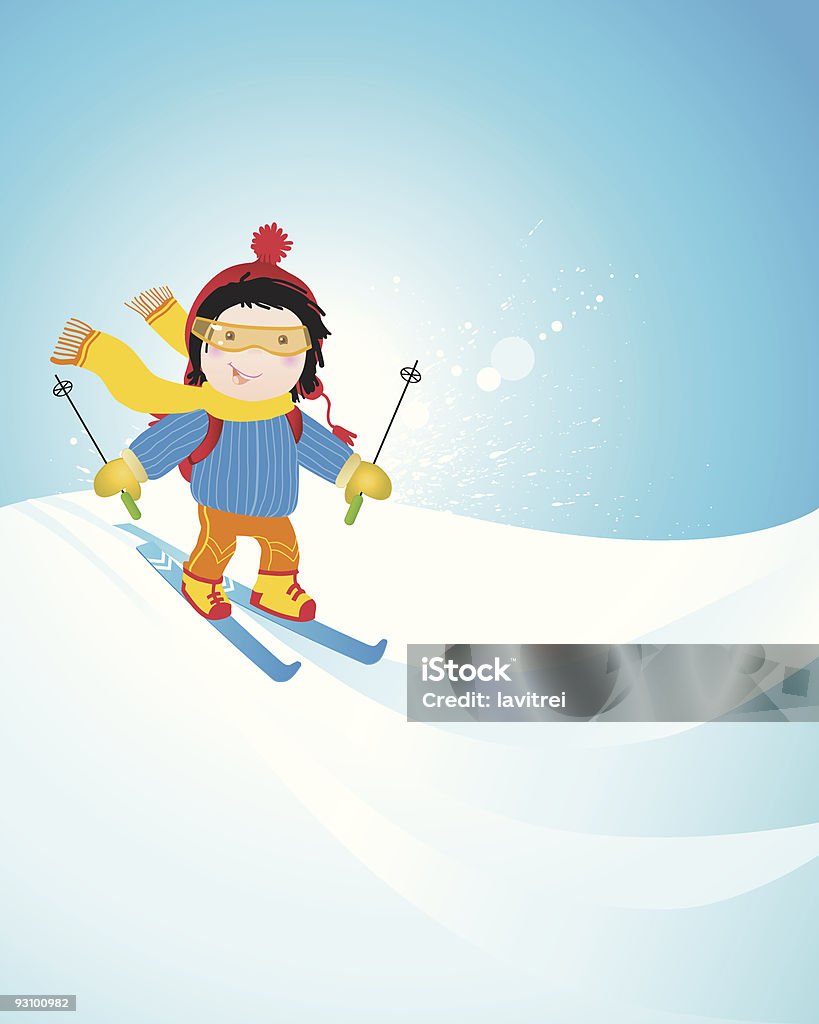 happy Skifahrer - Lizenzfrei Anzug Vektorgrafik