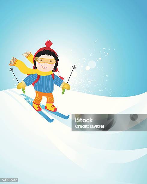 Happy Skifahrer Stock Vektor Art und mehr Bilder von Anzug - Anzug, Bewegung, Blau